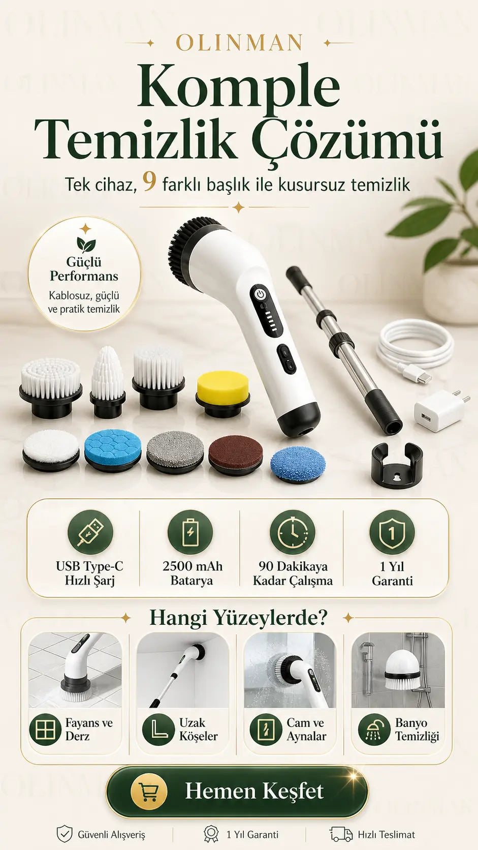 Olinman Robot Fırça Set